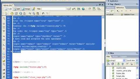 Form validation using Macromedia Dreamweaver and Java Script