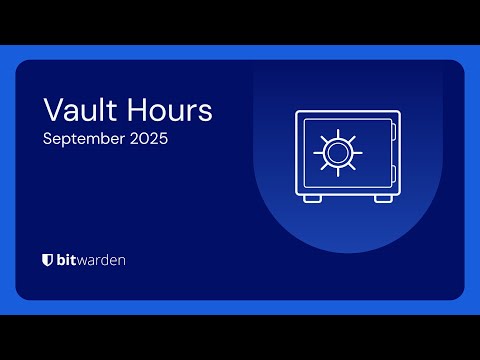 Часы работы хранилища Bitwarden: сентябрь 2025 г.