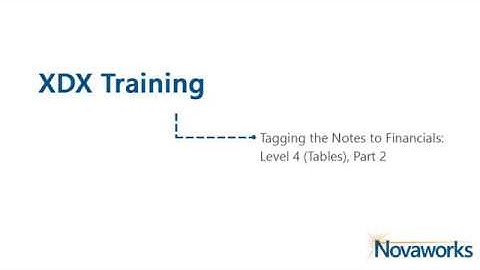 Tagging the Notes to Financials: Level 4 (Tables), Part 2