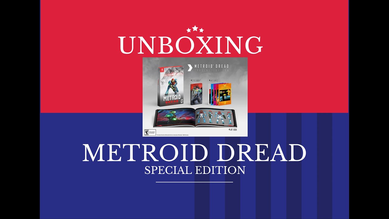 Unboxing Nintendo Switch METROID DREAD Special Edition. AMAZING Steel Case, Art Book, and Art Cards.