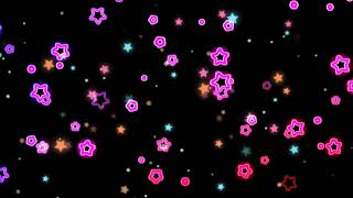 Neon stars overlay - Free background video