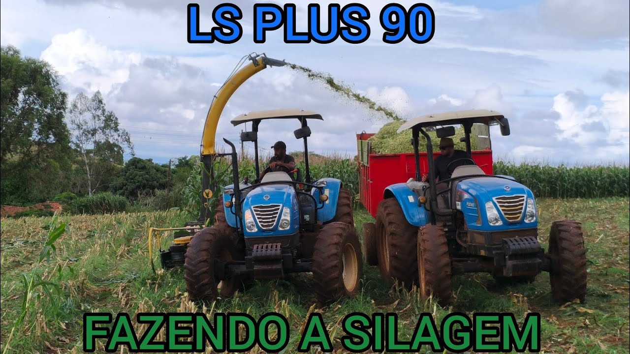 TRATOR LS PLUS 90 FAZENDO A SILAGEM DE MILHO SAFRA 25/26