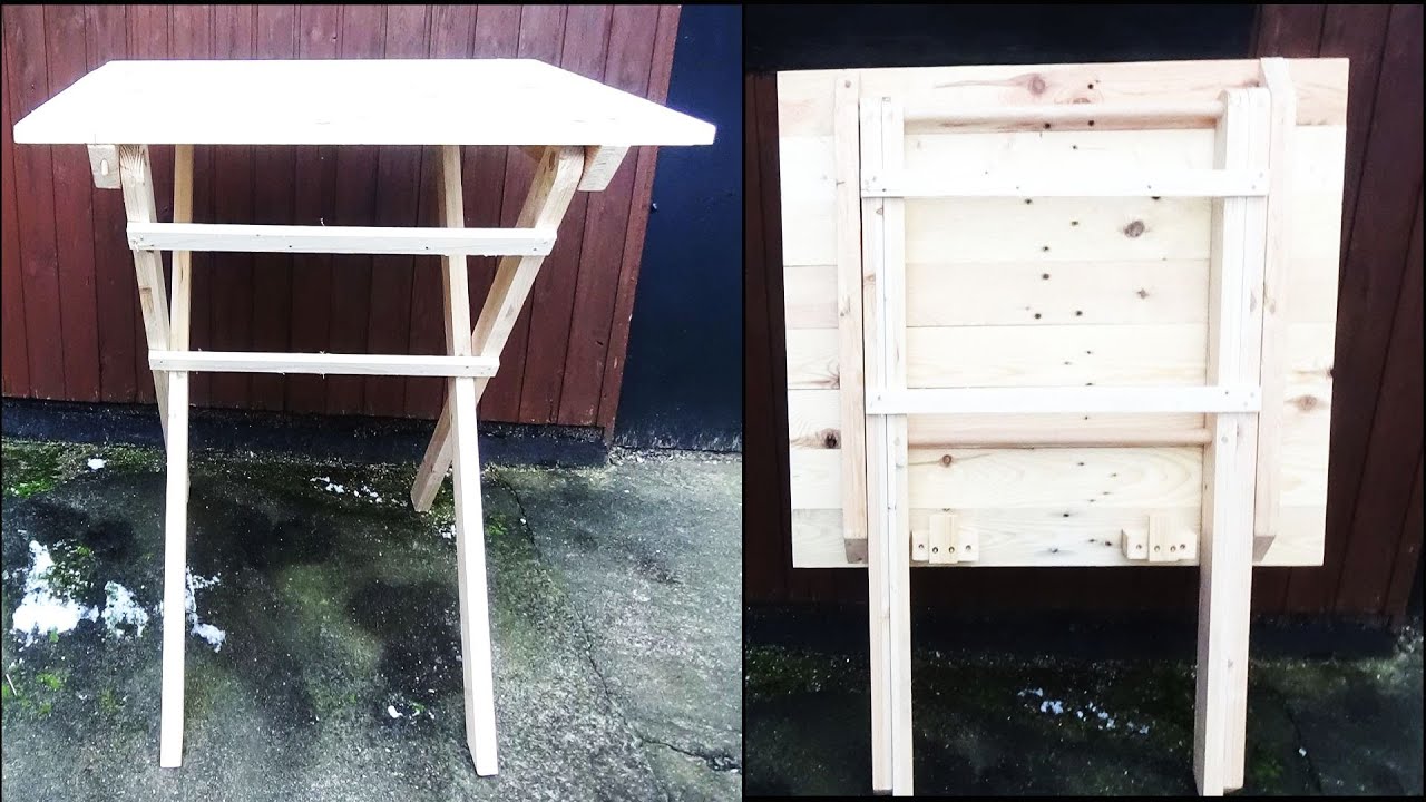 Tisch Mit Klappbeinen Selber Bauen