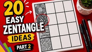 20 easy zentangle ideas part 2 ✨