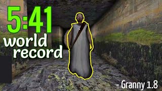 🕷 Granny 1.8 SPEEDRUN | New sewer escape 5:41 WORLD RECORD