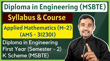 Applied Mathematics (M-2) Syllabus | K Scheme | MSBTE | Diploma in Engineering