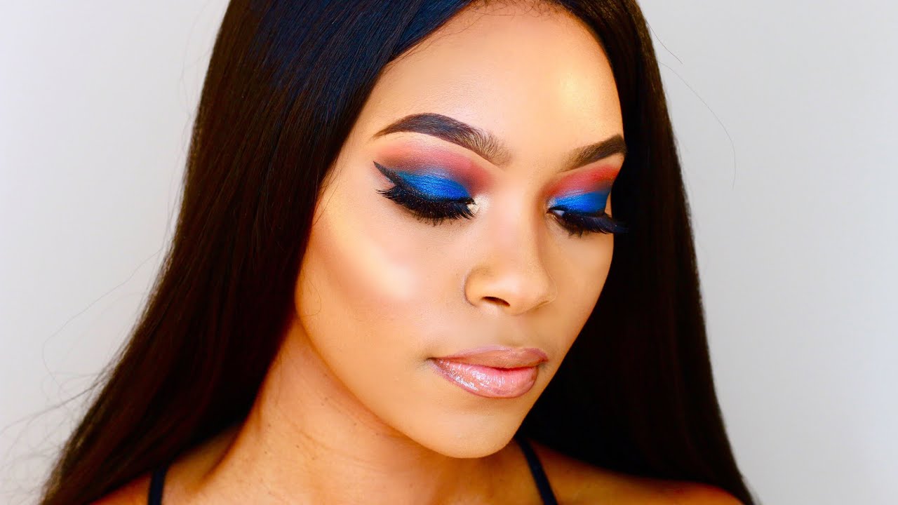 GRWM | Glam Makeup | Bold Blue Halo | Zakiyah Everette