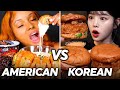 AMERICAN vs KOREAN mukbangs!
