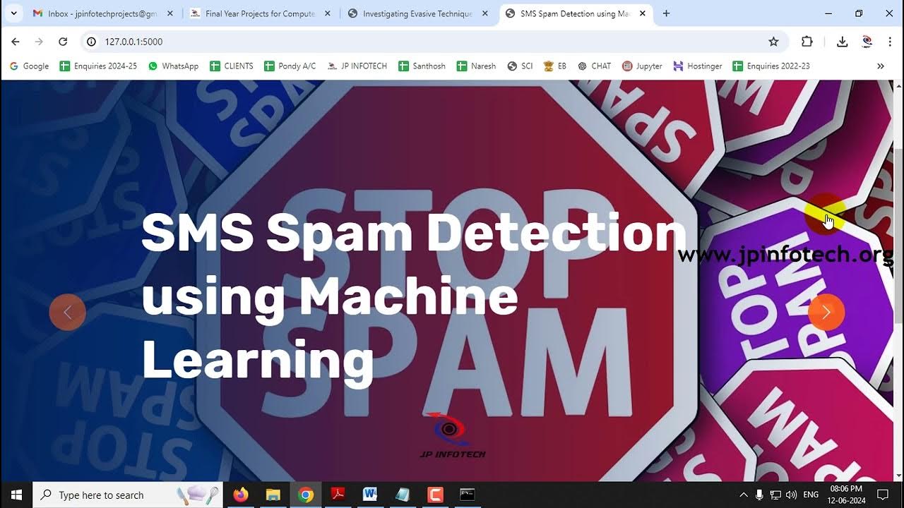 SMS Spam Detection using Machine Learning | Python IEEE Final Year ...