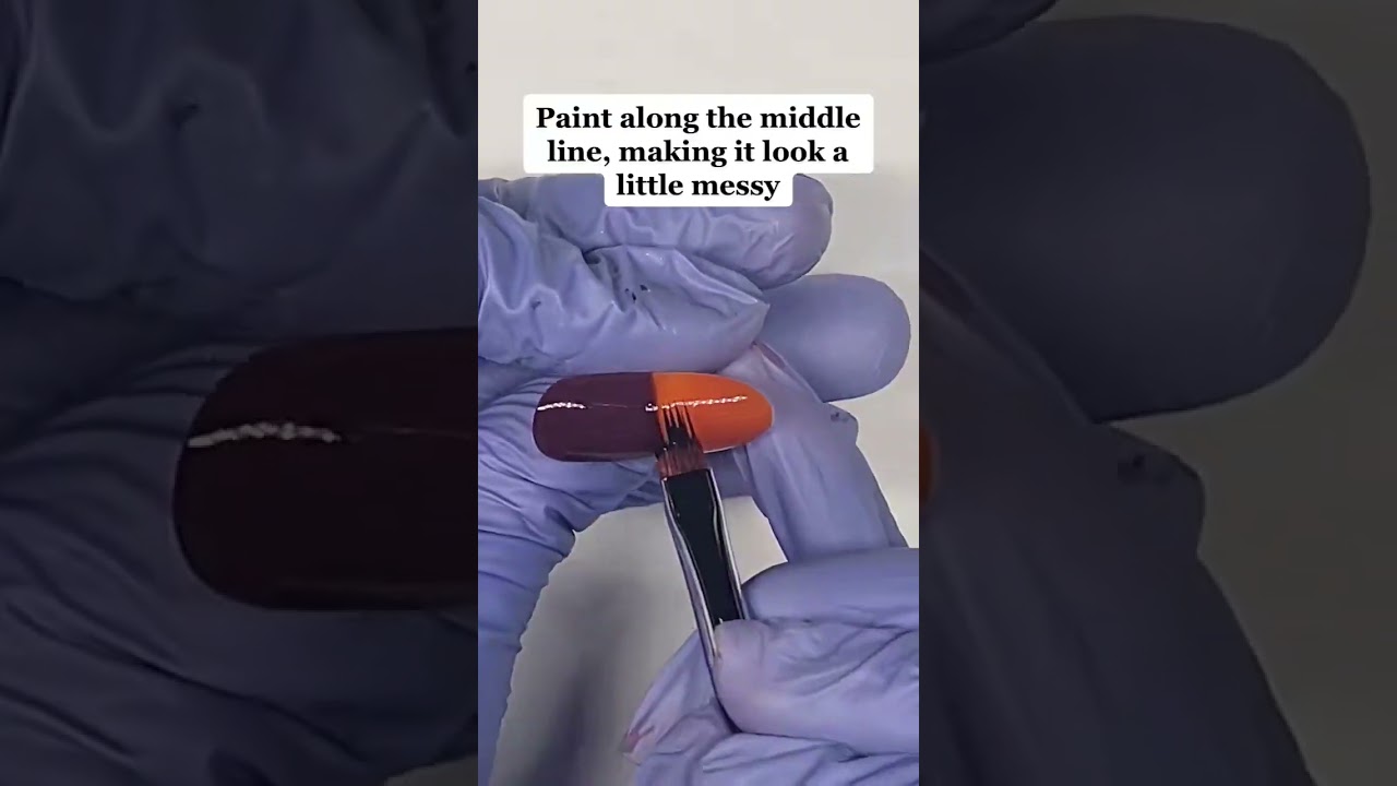 Matte Autumnal Abstract Nail Design with Gold Leaves 🍁✨