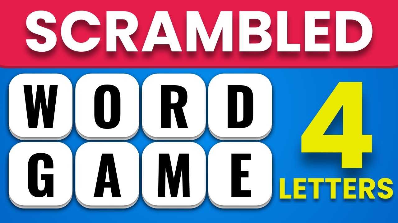 Scrambled Word Games | Guess the Word Game (4 Letter Words)