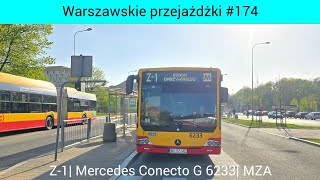 Z-1 Esperanto- Rondo Daszyńskiego. Mercedes Conecto G 6233. Warszawskie przejażdżki #174
