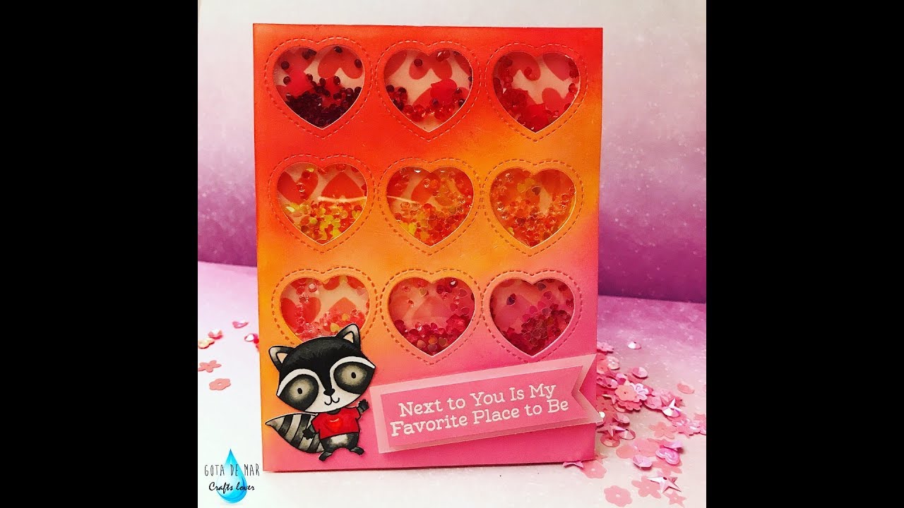 Saint Valentines Shaker Card 2018