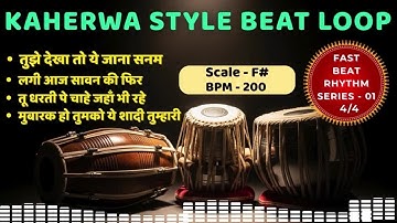 Live : High Energy Kaharwa Rhythm | Non-Stop Tabla Dholak Fusion | 200 BPM | F# Scale