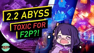 2.2 Spiral Abyss Looks TOUGH for F2P | First Clear Battle Pass Welkin Only Account | Genshin Impact