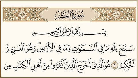 سورة الحشر - الشيخ أبو النور الشامي