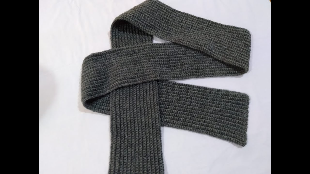 كروشية/كوفية سهلة للمبتدئين بغرزة الحشو وغرزة النصف عمود/#مشروعى_فى_بيتى