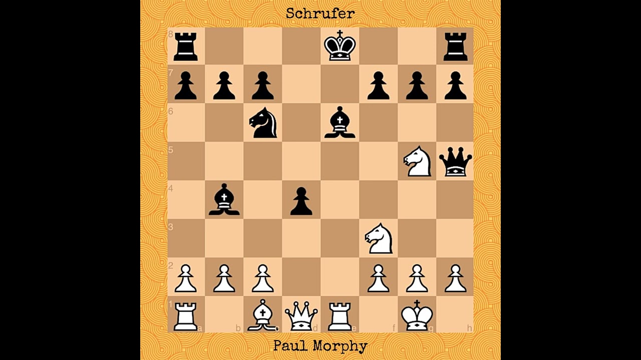 Classic Chess game: Paul Morphy vs Schrufer : Paris (1859