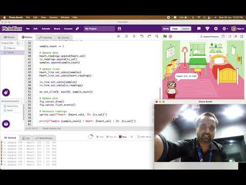 Health Monitoring| Python Editor | PictoBlox