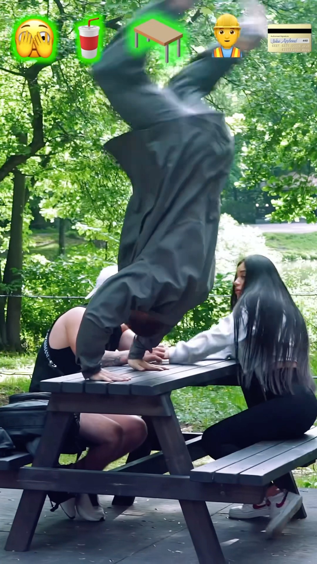 Stunts with Emojis pt.89??#kiryakolesnikov #prank #funny #comedy #stunt #parkour #flip