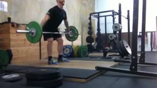 45kg hang snatch high pull flat footed