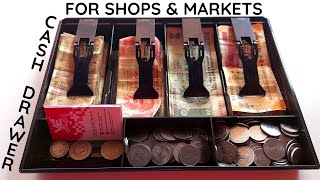 Cash Drawer Box Tray Organizer - For Bills Coins