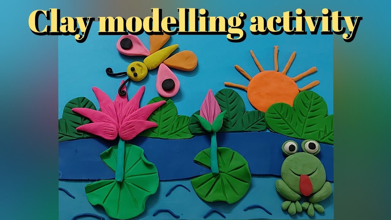 Clay modelling activity for kids/Clay art/Clay art scenery 