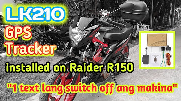Lk210 GPS tracker installed on Raider R150. Kill Engine Test! 1 text lang! Off agad ang makina!