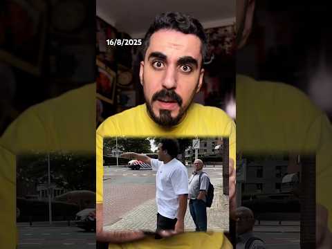 احمد ناصر مواطن مصري قدام سفارة مصر يحميها