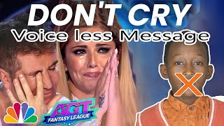Early Release: Voiceless 12 Years Old Young Message that shocks Judge | AGT 2024