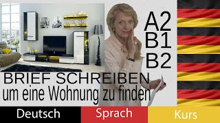 Brief schreiben, um eine Wohnung zu finden  - A2  B1  B2  اكتب خطابًا لاستئجار شقة