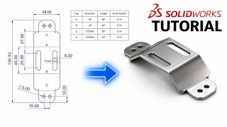 SOLIDWORKS Tutorial | Convert 2D Drawing into 3D Sheet Metal Part!