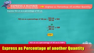 G6 - Module 6 - Ex1- Express as Percentage of another Quantity | Appu Series | Grade 6 Math Learning