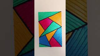 Abstract Cardboard Art in 45 Seconds diyart viral viralshorts shorts