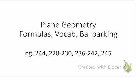 ACT Prep Plane Geometry Monday