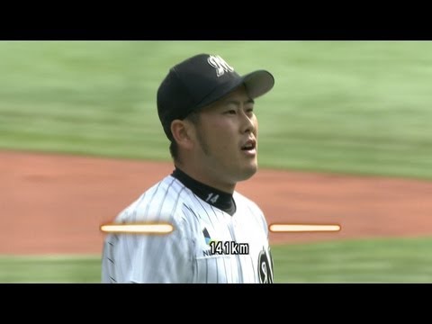リリーフ大谷が竜打線を三者連続三振!! 2012.06.03 M-D