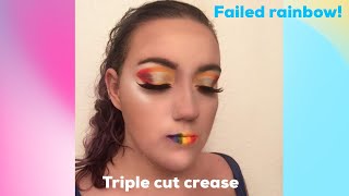 Rainbow Triple Cut Crease | Tutorial