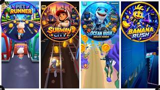 Pet Runner 🆚 Subway City 🆚 Ocean Rush 🆚 Banana Rush