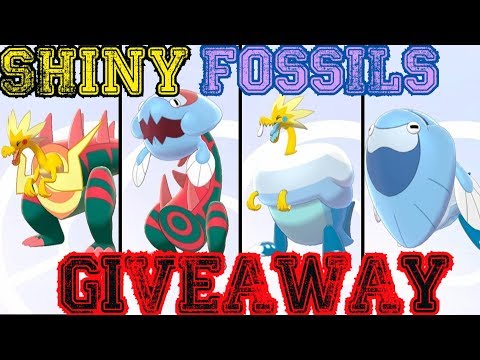 Shiny Fossil Pokemon Pokemon Sword Shield 3ds Giveaway Sinnoh Pokedex