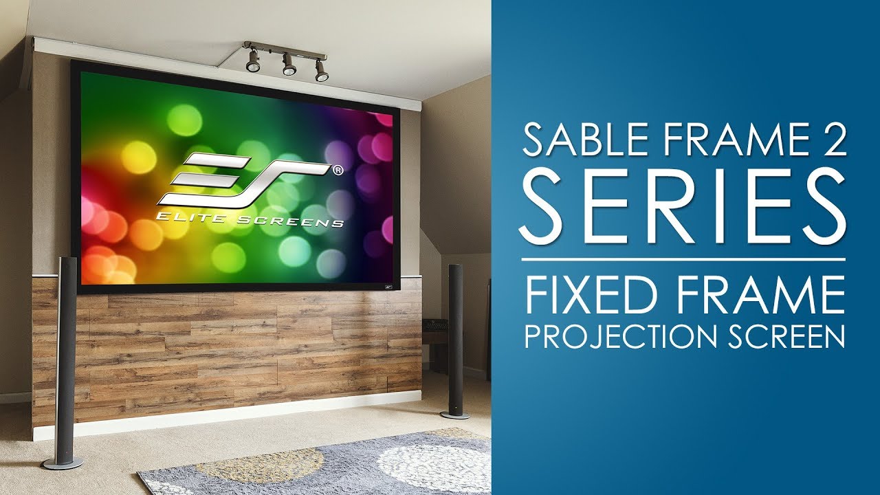 Elite Screens Sable Frame 2 Fixed Frame Projection Screen Youtube