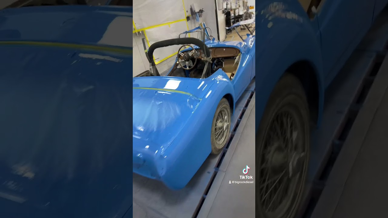 Complete body restoration on a Triumph TR3 
