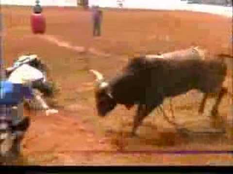 Bullfighter Flies At Fort Worth Stock Show & Rodeo