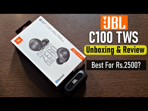 JBL C100 TWS Wireless Earbuds Unboxing 