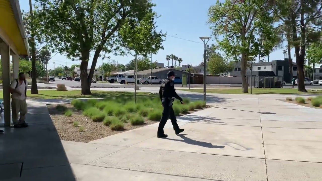 Tracking Mesa PD Officer through Pioneer park looking for a missing