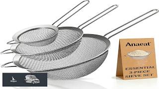 Anaeat Fine Mesh Strainers Premium Stainless Steel Colander Sieve Sifters