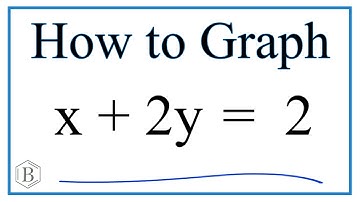 How to Graph the Linear Equation x + 2y = 2