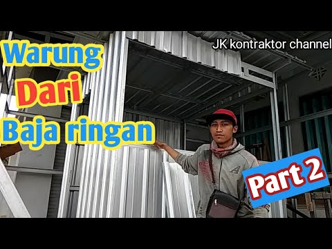  Warung dari baja ringan  part 2 YouTube