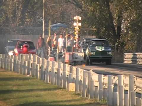 Me and my friend travis racing in pro class at coles county dragway. He went 517 to my 537. He went 2 off lifting and I went 2 off all out. He took .02 stripe. It was a great race and he went on to the final 4. It was my first official loss in pro and the first time Parklands car won money