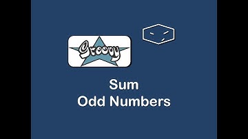 sum odd numbers in groovy