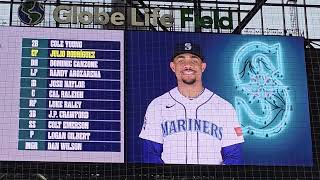 7/26/26 Texas Rangers Vs Seattle Mariners starting lineup #jumbotron 
